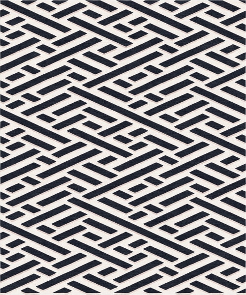 Rug Notturno Nero black white pattern geometric | Area Rug in Rugs by Atelier Tapis Rouge