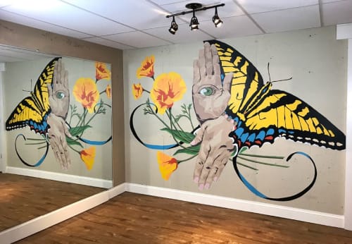 Transformation Inspiration Mural | Murals by Toni Miraldi / Mural Envy, LLC | Little Brook Lane in Newtown