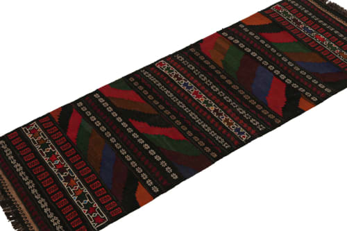 Vintage Afghan Baluch Kilim Runner Rug, with Geometric | Rugs by Rug and Kilim