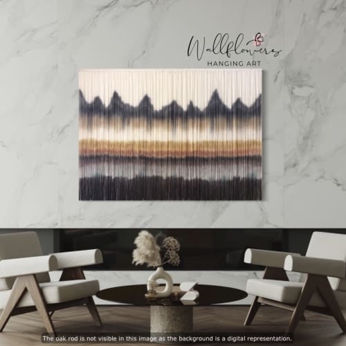 ILLUSION Hand Dyed Custom Wall Tapestry | Macrame Wall Hanging in Wall Hangings by Wallflowers Hanging Art