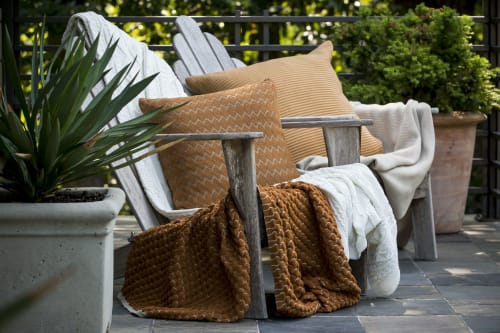 Knitted Throws and Pillows in Polypropylene & Polyplush | Pillows by Studio Twist | Private Residence - East Lake, Atlanta in Atlanta