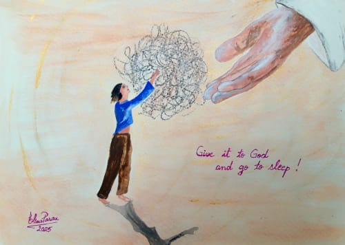 Give it to God | Oil And Acrylic Painting in Paintings by Elena Parau