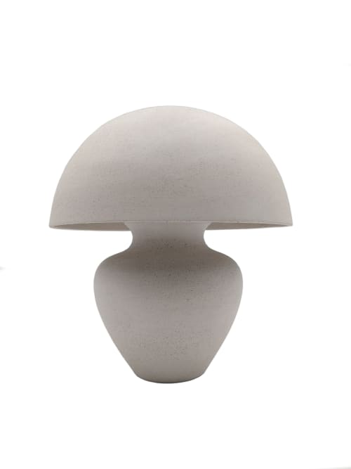 Porcini mushroom table lamp | Lamps by ENOceramics