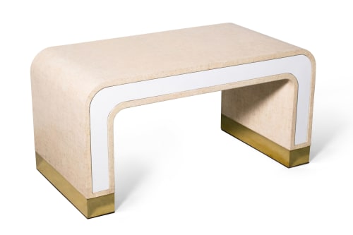 Linen and Bronze Coffee Table by Costantini, Cascata | Tables by Costantini Design