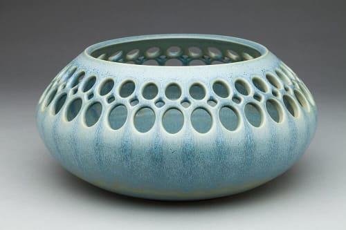 Seed Pot - Blue/Green | Sculptures by Lynne Meade