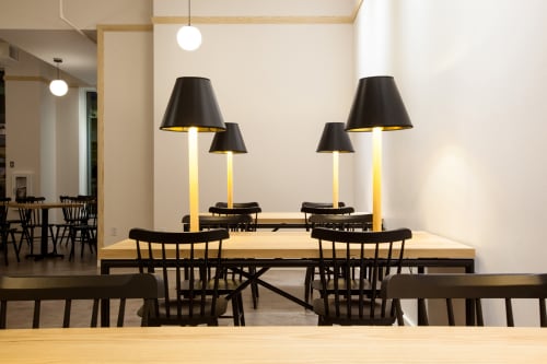 Custom Lamp Tables | Tables by Trey Jones Studio | Broadcast Coffee in Seattle