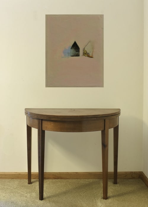 Houses on Peach | Paintings by Candace Compton Pappas