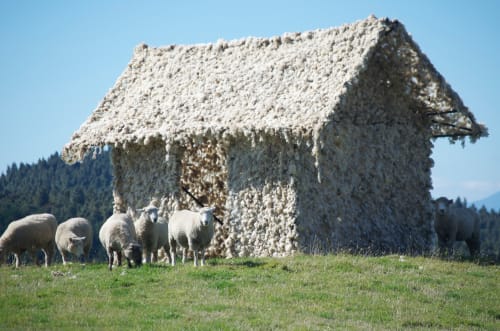 Wool House | Public Sculptures by Nancy Winship Milliken Studio | Te Hapua Farm, Turangi, New Zealand in Turangi
