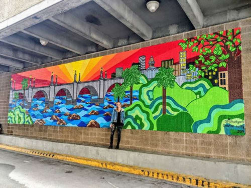 Gervais Sunrise | Street Murals by Girls Who Paint Murals