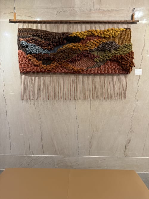 Woven Wall Hanging "Sunset in Sedona" | Wall Hangings by MossHound Designs | The Brent Lofts in Pensacola