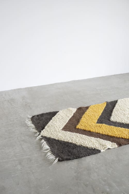 Handwoven Wool Chevron Floor Runner | Rugs by Creating Comfort Lab