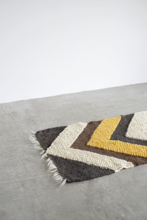 Handwoven Wool Chevron Floor Runner | Runner Rug in Rugs by Creating Comfort Lab