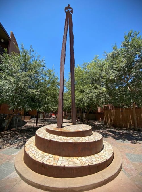 Harry Above the Crowd | Public Sculptures by John Randall Nelson | Tempe City Hall in Tempe
