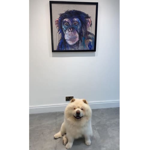 “Cheeky Monkey" framed print | Paintings by Louise Luton