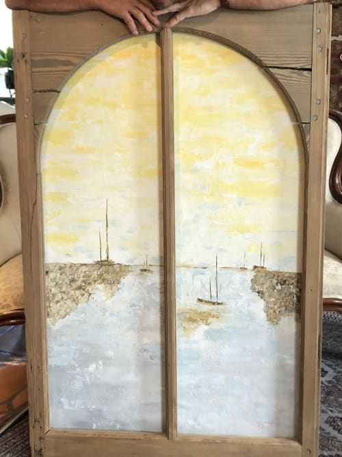 Window to the Port | Oil And Acrylic Painting in Paintings by KARDIMAGO