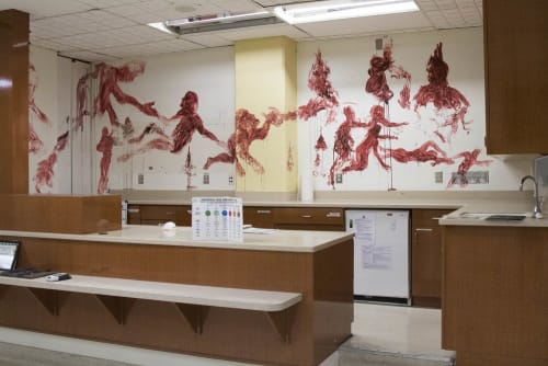 Blood Mural at Los Angeles Metropolitan Medical Center
