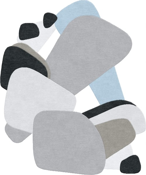 Rug Composition XXI hand-knotted unusual asymmetric shape | Area Rug in Rugs by Atelier Tapis Rouge