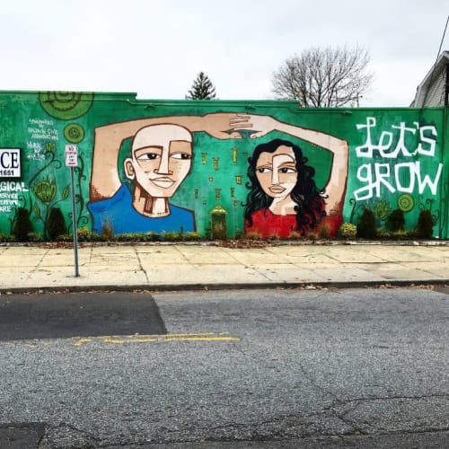 Let's Grow Together | Street Murals by Alice Mizrachi | Aim Pharmacy & Surgical Supplies in Baldwin