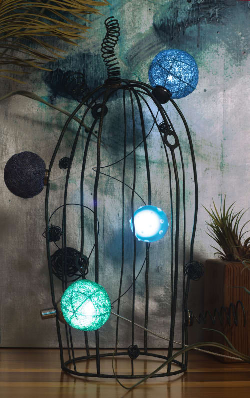Saguaro Cactus in Aqua Floor Lamp or Desk Lamp | Lamps by Umbra & Lux | Umbra & Lux in Vancouver