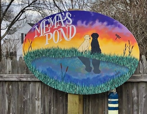 Mema's Pond | Signage by Two Brushes