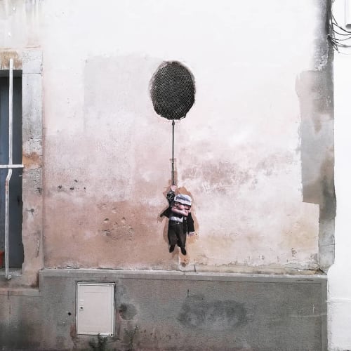 Up There | Street Murals by EFIX