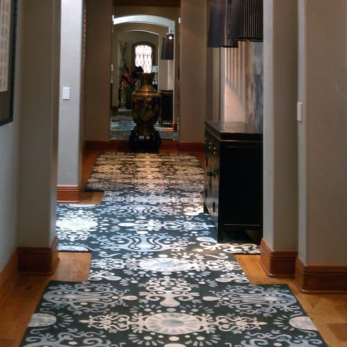 PALACE (Midnight) Hand-Knotted Rug | Runner Rug in Rugs by Emma Gardner Design, LLC | Private Residence, Denver, CO in Denver