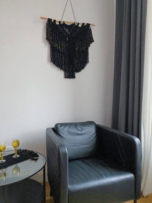 Black Macrame Wall Decor | Macrame Wall Hanging in Wall Hangings by Got A Knot