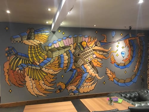 Dinosaur mural | Murals by Andy Council | The Rummer in Old