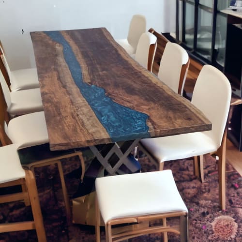 epoxy dining table, blue epoxy table, epoxy table | Tables by Innovative Home Decors