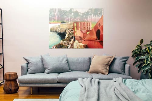 Castle Building - oil painting | Paintings by Melissa Patel