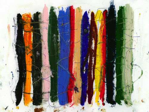 Abstract Colorful Stripes | Paintings by Marcus Bacher Studio