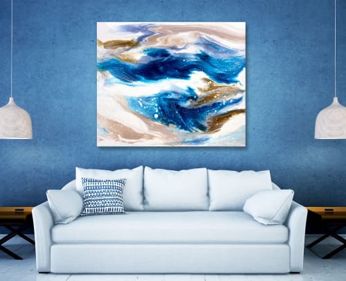 Sapphire Wave | Paintings by Alyson McCrink Fine Art | Seattle in Seattle
