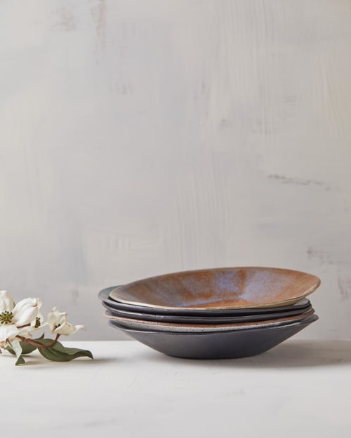 Handmade Rustic and Modern TWO Pasta Bowls Set | Dinnerware by ShellyClayspot