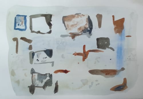 Abstract art 19 | Watercolor Painting in Paintings by Cumin Studio