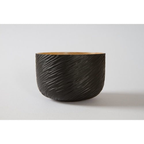 Black Hand Carved Timber Art Bowl | Tableware by From A Seed | From a Seed in Medowie
