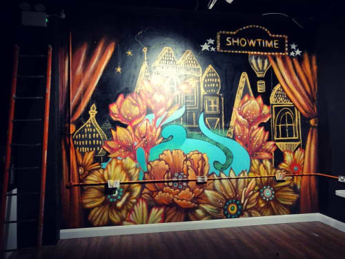 Indoor Mural | Murals by Kathrina Rupit - Kinmx | Miss Ali Stage School in Dublin