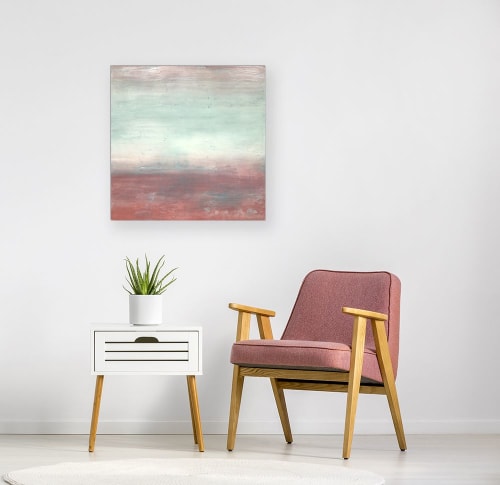 Blush Sky Encaustic Painting | Paintings by Linda Cordner | Studio in Boston, MA in Boston