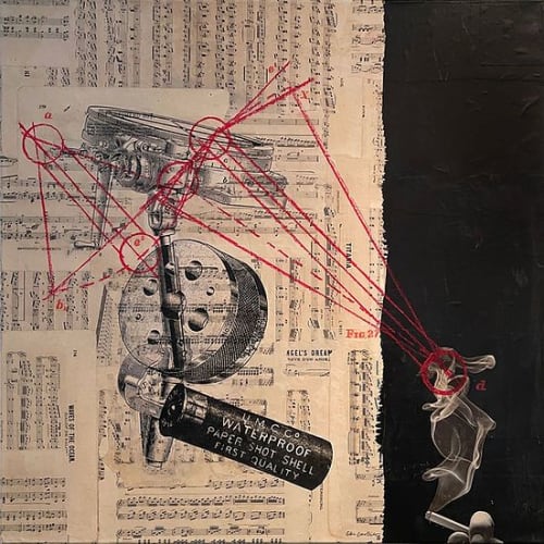 By Whom Surrendered III | Collage in Paintings by Glen Gauthier