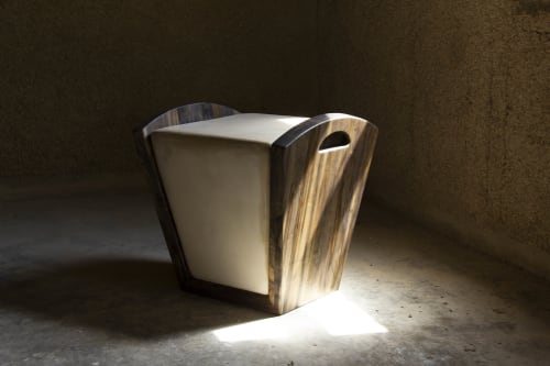 Plaster Chair with Oxidized Ambrosia Maple | Accent Chair in Chairs by LIRIO Design House