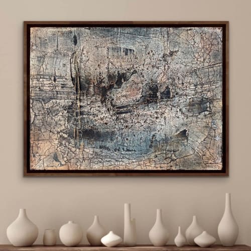 Golden Bubbles (framed) | Paintings by Gorica Jeremic