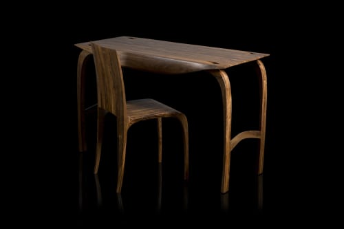 Writing desk in Solid English Walnut, Design No5 | Tables by Jonathan Field
