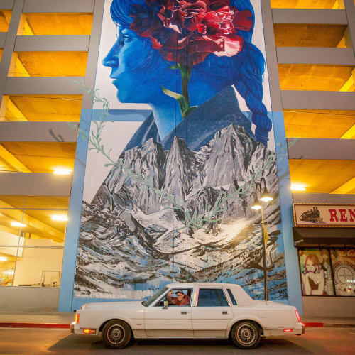 Blueprint of Mother | Murals by Erik Burke / OU Public Works | Whitney Peak Parking Garage in Reno