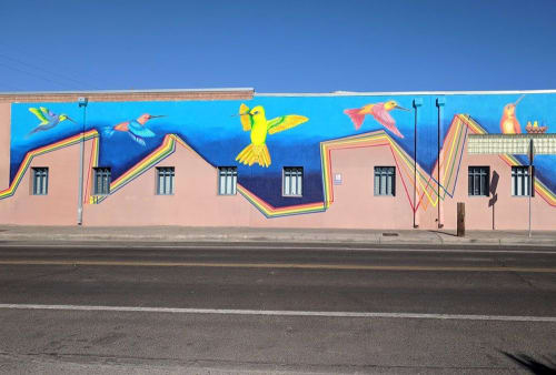 To Spread Happiness | Street Murals by Nathan N. Nez Sr. | Albuquerque Health Care for the Homeless in Albuquerque