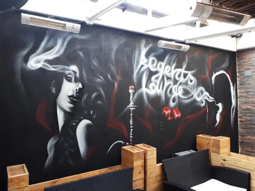 Shisha Bar Mural | Murals by Heart of Things Studio | Regents Lounge in London