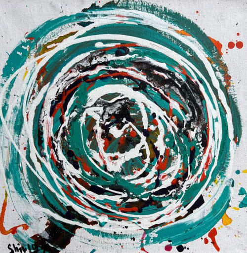 "Infinite Reflections" | Oil And Acrylic Painting in Paintings by Shirly Maimom Art