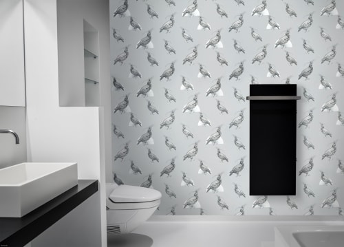 Glow Bows | Silver Frosting On Chalk Grey | Wall Treatments by Weirdoh Birds