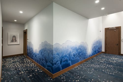 Cloud Mural | Murals by Laura Guese Art | Le Méridien Denver Downtown in Denver
