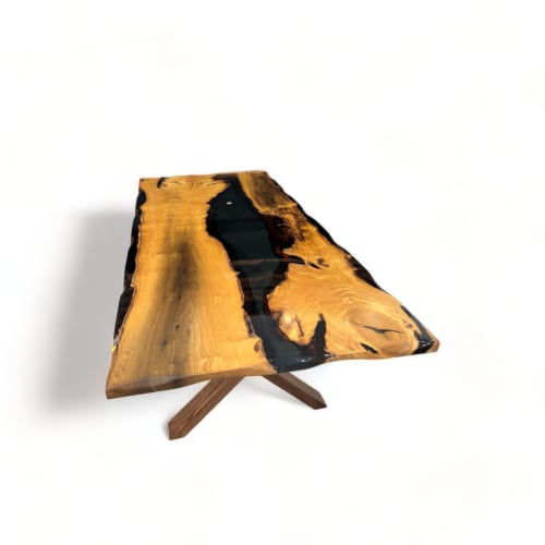 Black Dining Table - Epoxy Resin Table - Custom Epoxy Table | Tables by Tinella Wood