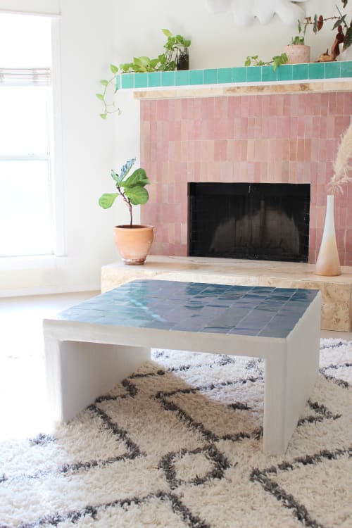 Plaster Zillege Tile Coffee Table | Tables by Mahina Studio Arts