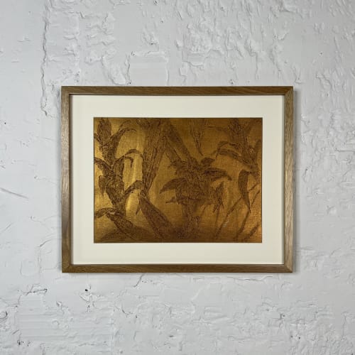Golden tropical 1 | Mixed Media by IRENA TONE